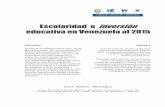 Escolaridad e inversión educativa en Venezuela al … Pública en Educación / Inversión pública real en educación 58 Presupuestos en las Memorias y Cuenta de los Ministerios del