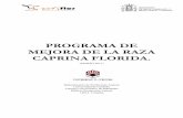 PROGRAMA DE MEJORA DE LA RAZA CAPRINA FLORIDA. sobre la Raza/Programa de Mejora... · reconocida como entidad colaboradora por la Junta de Andalucía desde 1.997, y por el M.A.P.A.