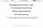 Reglamento de Competencia Básquetbol Primariaeducacionbasica2017.conade.gob.mx/documentos/Primaria/Primaria... · Reglamento de Competencia BÁSQUETBOL - 3 - Capítulo I: El Juego.