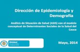 Dirección de Epidemiología y Demografía - minsalud.gov.co · conceptual de Determinantes Sociales de la Salud del Cauca Mayo, 2014 . Proceso ... Contexto territorial y demográfico