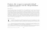 Crisis de representatividad y burocracia en la Argentinaecaths1.s3.amazonaws.com/gobiernoyadministracion/392236942.736... · representatividad política y la ausencia de una buro-cracia