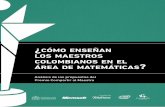 Análisis de las propuestas del Premio Compartir al Maestro · ción Rasgos característicos de la enseñanza en Colombia en las áreas de Matemáticas, Tecnología e informática,