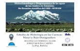 Estudio de Hidrología en las Cuencas Mauri y Bajo Desaguadero · Se plantean tres hipótesis para explicar la significativa reducción del flujo en la mayor parte de las estaciones,