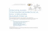 PROFILAXIS TROMBOEMBÓLICA EN CIRUGÍA BARIÁTRICA · Cirugía de la Obesidad y Enfermedades Metabólicas ... Deambulación precoz y cirugía laparoscópica ... INTRODUCCIÓN Y GENERALIDADES