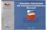 Estudio Nacional de Comportamiento Sexual · información seleccionada de los primeros resultados de la Encuesta Nacional de Com-portamiento Sexual; Chile 1998. Esta Encuesta, la