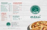 PANINIS ENSALADAS - pizzatuttomarbella.compizzatuttomarbella.com/wp-content/uploads/2017/04/menu_es.pdf · Horneadas en salsa barbacoa PATATAS FRITAS 2,50 TIRAmI-Su (cASERO) 26$ 4,30