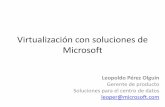 Virtualización con soluciones de Microsoft Migration con Alta Disponibilidad y Fácil Mantenimiento Cluster Nodo 1 Almacenamiento Cluster Nodo 2 Datos de la ConfiguraciónMemoria