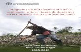 Programa de fortalecimiento de la resiliencia ante el ... · la vertiente pacífica, abarcando gran parte de la región central pre-montaña de El Salvador, Guatemala, Honduras, Nicaragua,