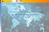 Fondo para la Internacionalización de la Empresa Española FIEM · Ingeniería, obra civil y equipamiento de los edificios y formación de personal implicado en la cadena de producción