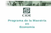 Programa de la Maestría en Economía - 2006-2012.conacyt ...2006-2012.conacyt.gob.mx/Becas/feria/Documents/PT_EconomiaCIDE_DF... · Los egresados que se integran al mercado laboral