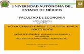 UNIVERSIDAD AUTÓNOMA DEL ESTADO DE MÉXICO · DIAPOSITIVAS TEMA: PROGRAMAS DE ANÁLISIS CUALITATIVO PARA LA INVESTIGACIÓN UNIDAD DE APRENDIZAJE: ... construir un instrumento de