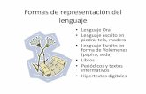 Formas de representación del lenguaje - webs.ucm.eswebs.ucm.es/info/per3/nueva_web_eva/material_para_descargar/genea... · Formas de representación del lenguaje • Lenguaje Oral