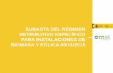 SUBASTA DEL RÉGIMEN RETRIBUTIVO ESPECÍFICO PARA ... · El objetivo es la asignación del derecho a la percepción del Régimen retributivo especifico a un cupo de potencia de instalaciones