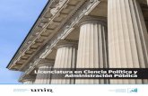 Licenciatura en Ciencia Política y Administración Públicastatic.unir.net/...politica-administracion-publica/LI-politica-mx.pdf · trabajo como: • Asesor y consultor de órganos