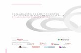 DECLARACIÓN DE LOS PACIENTES CARDIOVASCULARES …cardioalianza.org/wp-content/uploads/2018/07/declaracion-es.pdf · Declaración de los pacientes cardiovasculares respecto a la adherencia
