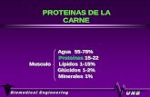PROTEINAS DE LA CARNE - s58669cd9b381f673.jimcontent.com · Las esenciales son la actina, la miosina y la tropomiosina, que representan el 70% de las proteínas del músculo. ...