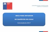 BECA PARA ESTUDIOS DE MAGÍSTER EN CHILE · FALLO-ADJUDICACIÓN 24 de noviembre 2016 ... Media 3,977 Mediana 4,038 Moda 4,201 Desv. típica 0,555 Mínimo 1,876 Máximo 5,113 2 1 1