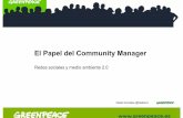 El Papel del Community Manager - Blog de Josechu Ferreras ... · El día a día de un community manager 1.- Monitorizar y responder la redes (Fb, Twitter, Instagram, Pinterest, Youtube,