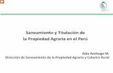 Saneamiento y Titulación de la Propiedad Agraria en el Perú · aprobado por DS N° 026-2003-AG 3. Verificación de Tierras Eriazas con aptitud agropecuaria de libre disponibilidad