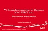 VI Rueda Internacional de Negocios MAC PERÚ 2011media.peru.info/siicex/resources/sectoresproductivos/796415343radF... · en la rueda es bueno. De acuerdo a los resultados cualitativos