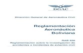 Dirección General de Aeronáutica Civil - dgac.gob.bo · aviación civil, conforme la orientación proporcionada por el Doc. 9859 de la OACI. (b) En la operación del SSP, el Estado