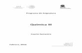 Química III - repositorio.cbachilleres.edu.mxrepositorio.cbachilleres.edu.mx/.../cuarto/basica/quimica_3.pdf · VII. BLOQUES TEMÁTICOS 13 Bloque temático 1. ... intensidad, primero