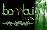 Presentación de PowerPoint - bambubros.com · VISIÓN BAMBUBROS S.A. BambúBros Constructora S.A. quiere ser la empresa líder en calidad, eficiencia en la construcción y gestión