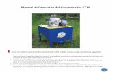 Manual de Operación del Concentrador iCON .Diagrama del iCON Conexión para agua de proceso Manguera