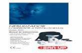 NEBULIZADOR - sanup.com.ar · 4-Asegúrese de que el cono de micronebulización ... o con el Pack de Baterías ... nebulización no es buena. 1-Asegúrese de que el nebulizador esté