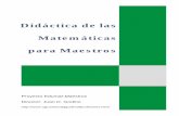 Didáctica de las Matemáticas para Maestros · 3.1 Diferentes tipos de contenidos: conceptos, procedimientos y actitudes 3.2. Bloques de contenidos en el currículo básico del MEC