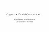 Organización del Computador 1 - azamorav81.freeoda.comazamorav81.freeoda.com/Von Neumann.pdf · Organización del Computador 1 Máquina de von Neumann Jerarquía de Niveles. Inicios