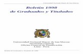Boletín 1998 de Graduados y Titulados - secgen.unmsm.edu.pesecgen.unmsm.edu.pe/wordpress/wp-content/uploads/2017/06/boletin... · ngeniero mecanico de fluidos 5 47 licenciado en