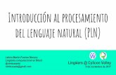 Introducción al procesamiento del lenguaje natural (PLN)lingwars.github.io/blog/pdfs/cylv-intro-pln.pdf · aprendizaje automático ... con especial énfasis en el uso de la Web.
