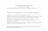 Constitucin de 1878 · Constitución de 1878 (6 de abril de 1878) La Asamblea Nacional en nombre y por autoridad del pueblo ecuatoriano decreta la siguiente Constitución Política