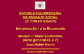 Introducción a la Economía Bloque l: Microeconomía, parte ... · Clases de bienes Normal/inferior: coches/alimentos de baja calidad ... Ejemplos (cuestionables): red de distribución