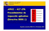 APPCC – 417 CFR Procedimientos de inspección aplicables ... · 18 APPCC 417 CFR 417.5(3)(b) Registros que se generan en la aplicación del Plan deben cumplir requisitos específicos