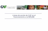 Líneas de acción de CAF en el financiamiento a la MIPyMEforoargentina.redegarantias.com/documentos/presentaciones/caf.pdf · • Chile • Jamaica • ... ahorro, la acumulación