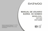 MANUAL DE USUARIO BARRA DE SONIDO - …serviciosdaewoo.com.mx/archivos/productos/manual/dst340w-320--user... · la óptima sincronía de calidad de sonido. Use un cable HDMI para
