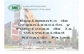 UNIVERSIDAD RICARDO PALMA - urp.edu.pe · Del Consejo Directivo ... (ROF) con el propósito de articular y asegurar los niveles de calidad y competitividad en el servicio que ofrece
