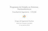 Programas de Estudio en Sistemas Nucleoeléctricos · Programas de Estudio en Sistemas Nucleoeléctricos Facultad de Ingeniería - UNAM Grupo de Ingeniería Nuclear Juan Luis François