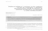 Políticas públicas y turismo en las regiones rurales de Antioquia ...bibliotecadigital.udea.edu.co/bitstream/10495/3162/1/GomezAlix... · socioeconómica y de las aglomeraciones