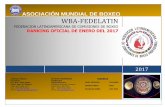 ASOCIACIÓN MUNDIAL DE BOXEO WBA-FEDELATIN · 2017 wba-fedelatin federacion latinoamericana de comisiones de boxeo ranking oficial de enero del 2017 asociaciÓn mundial de boxeo aurelio