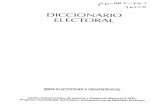DICCIONARIO ELECTORAL - congreso.gob.pe · de contar con un repertorio de conceptos lo mis extensanmente . compartidos, en materia electoral, y la forma adecuada de disponer ... de