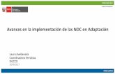 Avances en la implementación de las NDC en Adaptación · Actualizar las NDC Soportado por los temas transversales Antes de París Pre 2020 Post 2020 Fuente: Dodwell et al ... Paso