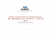 Lineamientos Técnicos de Registros VOCE SAAI M3aaachihuahua.com/Documentos/Manuales/Manuales SAAI/Lineamientos... · 2 Tipo de Movimiento. Numérico 2 3 Patente o autorización.