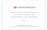 MANUAL PARA LA PREVENCIÓN DEL - peru-express.comperu-express.com/nwsite/descarga/Manual_de_Prevencion_del_Lavado... · Terrorismo establece las políticas y principios que rigen