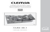 CLAS 30 - clemsa.es · 2 localizaciÓn de componentes principales prueba program. cn6 cn4 clas 30.1 maniobra cierra fotocel. inversion al cierre apertura sin paro manual ajuste de
