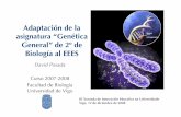 Adaptación de la asignatura “Genética General” de 2º de ... · III Xornada de Innovación Educativa na Universidade Vigo, 12 de diciembre de 2008. ... Sesiones de repaso y