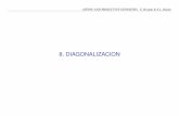 8. DIAGONALIZACION - dma.aq.upm.esdma.aq.upm.es/profesor/rueda_s/srueda_archivos/Geometry2011/... · AFFINE AND PROJECTIVE GEOMETRY, E. Rosado & S.L. Rueda Let V be a real vector