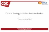 Curso Energía Solar Fotovoltaica · • Memoria explicativa para proyectos con potencia máxima instalada de equipos de generación superior a 10 kW. • Memoria de cálculo de estructura